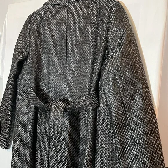 J. Crew Collection Women’s Gray Size Jacket Coat Blazer Rayón Silk Blend Belt - Picture 9 of 12